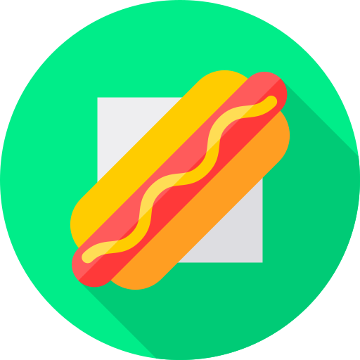 hotdog Flat Circular Flat icon
