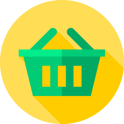 Shopping basket Flat Circular Flat icon