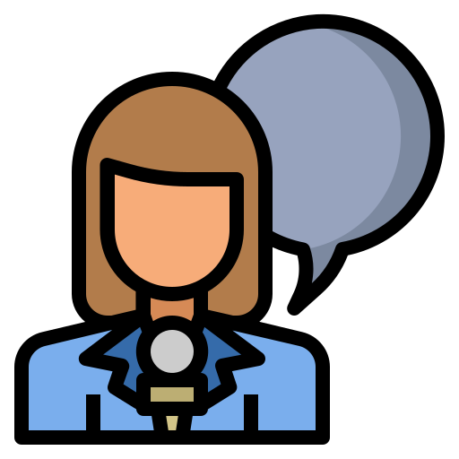 Female reporter Generic Outline Color icon