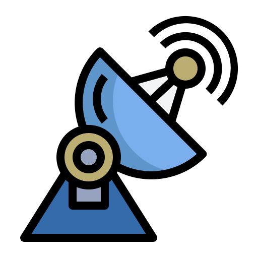 Satellite dish Generic Outline Color icon