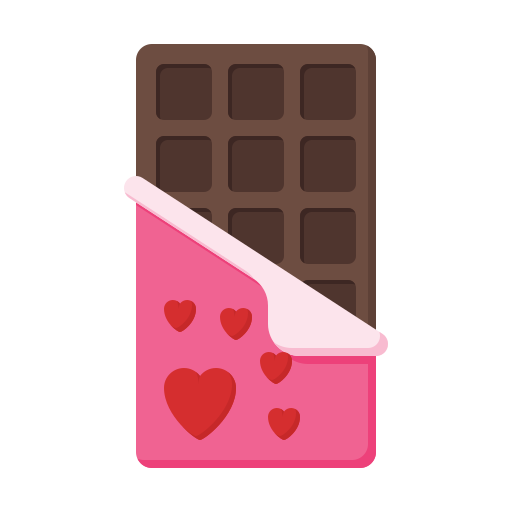 barretta di cioccolato Generic Flat icona
