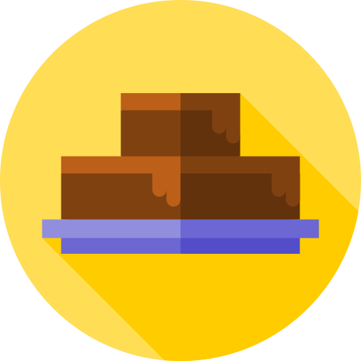 schokoladenkuchen Flat Circular Flat icon