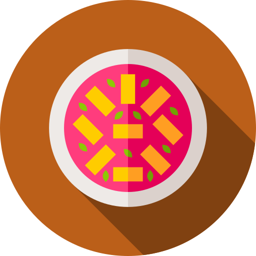 tteokbokki Flat Circular Flat ikona