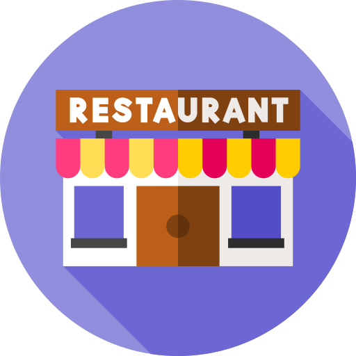レストラン Flat Circular Flat icon