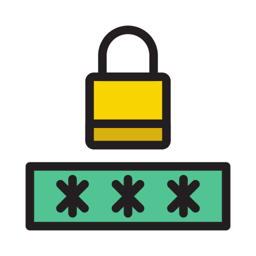 Password Vector Stall Lineal Color icon