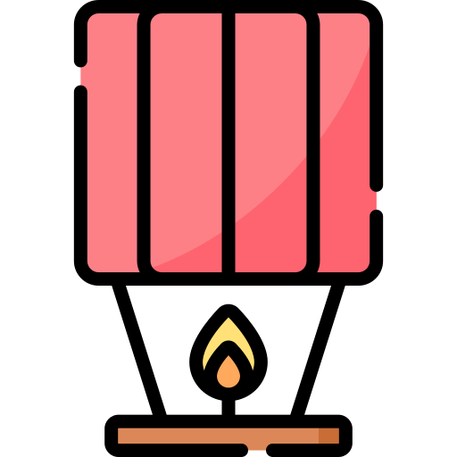 Sky lantern Special Lineal color icon