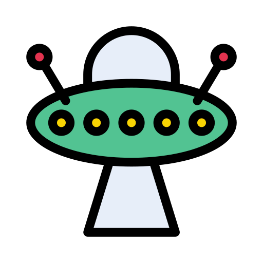 ufo Vector Stall Lineal Color icon