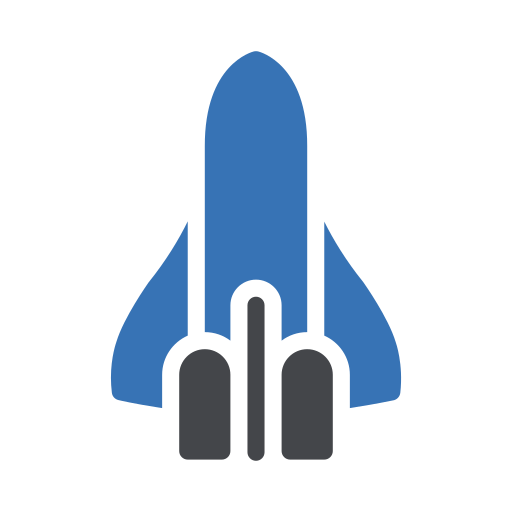lanzamiento de nave espacial Generic Blue icono