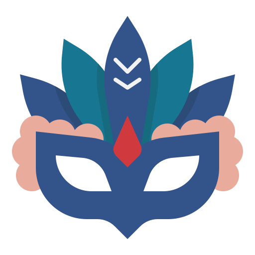máscara de carnaval Generic Flat icono