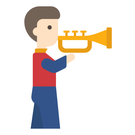 trompettist Generic Flat icoon