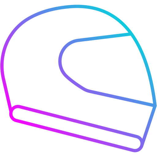 casco de carreras Generic Gradient icono