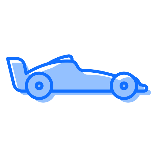 coche de carreras Generic Blue icono