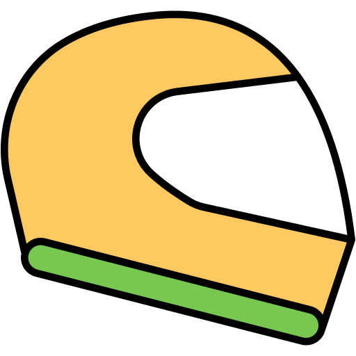 Racing Helmet Generic Outline Color icon