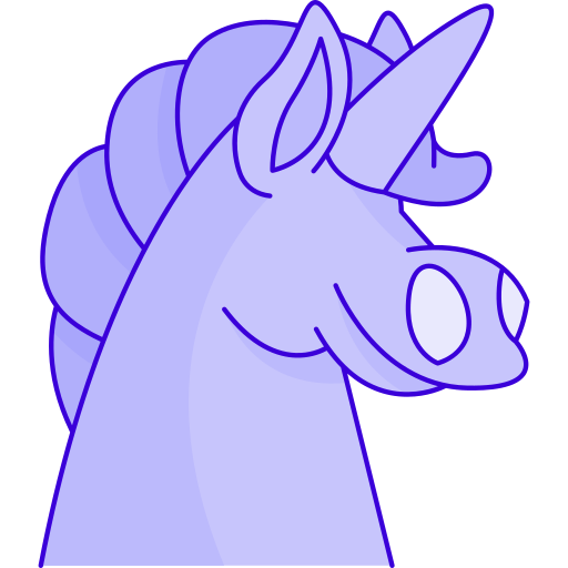 unicorno Generic Outline Color icona