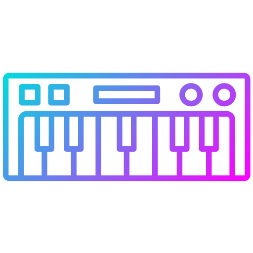 Piano keyboard Generic Gradient icon