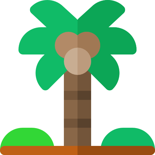 kokosnussbaum Basic Rounded Flat icon