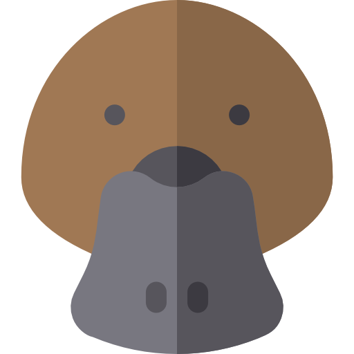 vogelbekdier Basic Rounded Flat icoon