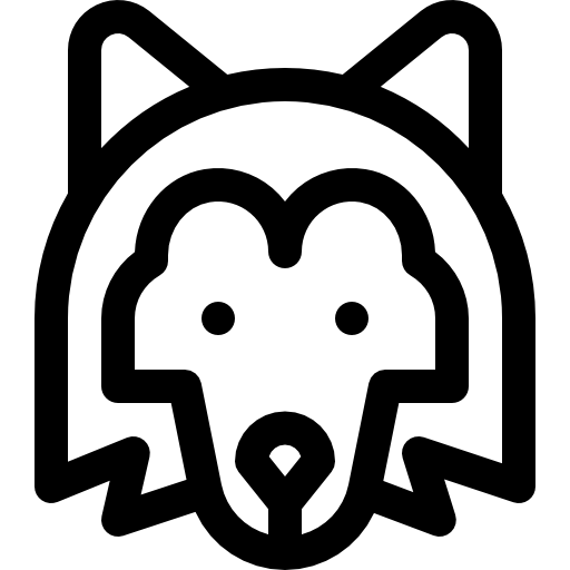 늑대 Basic Rounded Lineal icon