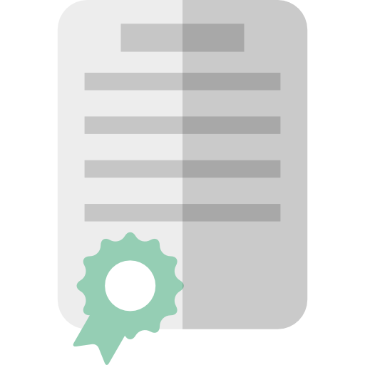 Certificate Stockio Flat icon