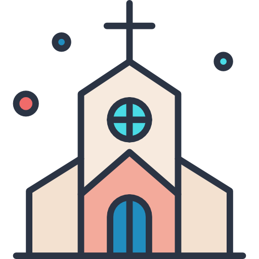 교회에 Stockio Lineal Color icon