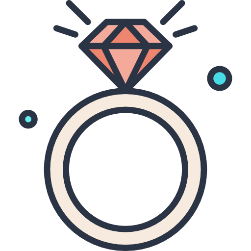 anillo de compromiso Stockio Lineal Color icono