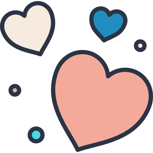 corazones Stockio Lineal Color icono