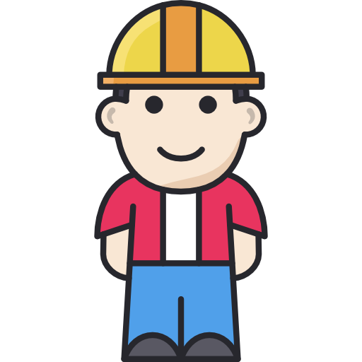 Construction worker Stockio Lineal Color icon