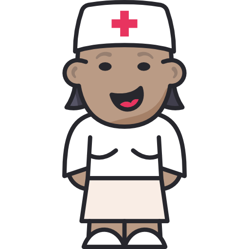 krankenschwester Stockio Lineal Color icon