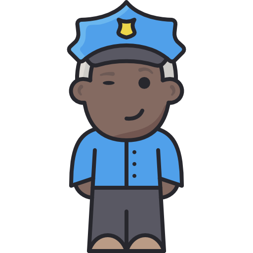 Police officer Stockio Lineal Color icon