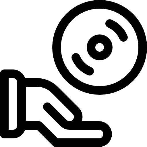 콤팩트 디스크 Basic Rounded Lineal icon