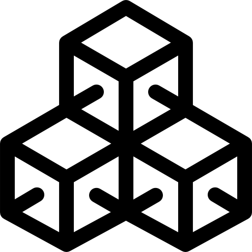 sześcian Basic Rounded Lineal ikona