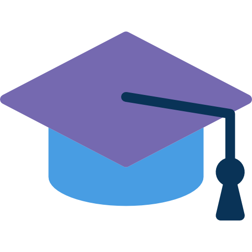 sombrero de graduacion Stockio Flat icono