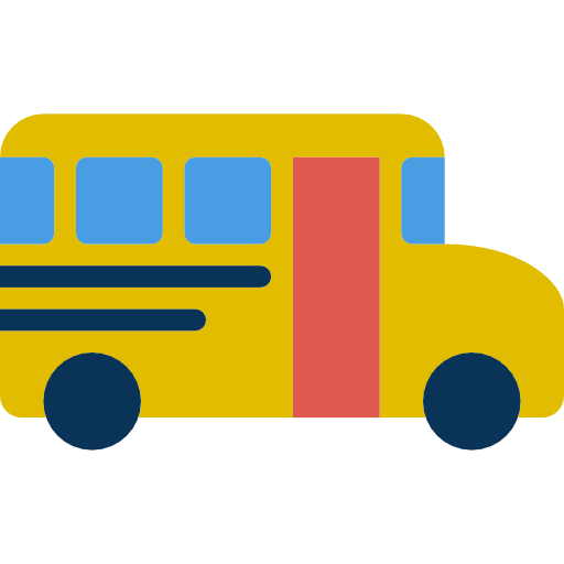 schoolbus Stockio Flat icoon