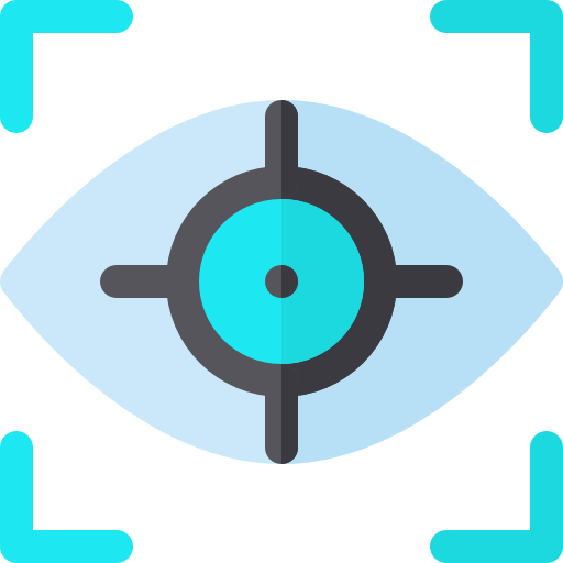 tomografia ocular Basic Rounded Flat Ícone