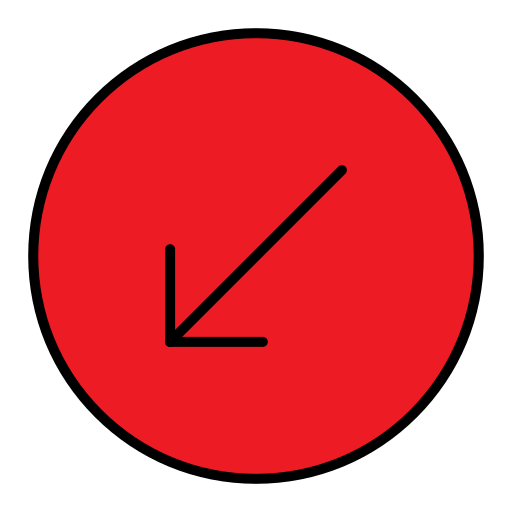 Left down Generic Outline Color icon