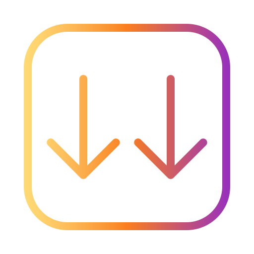 Кнопка Стрелка вниз Generic Gradient иконка