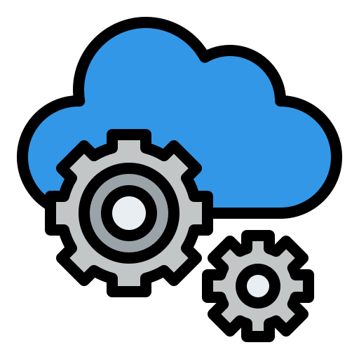 configuración de la nube Iconixar Lineal Color icono