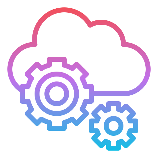 cloud-instellingen Iconixar Gradient icoon