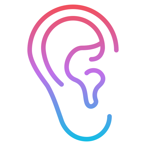 Ear Iconixar Gradient icon