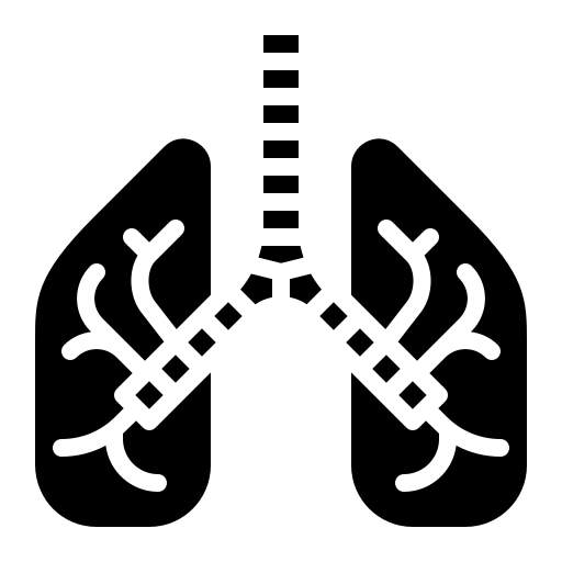 poumons Iconixar Glyph Icône