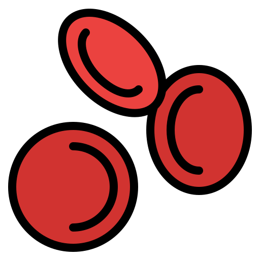 красные кровяные тельца Iconixar Lineal Color иконка