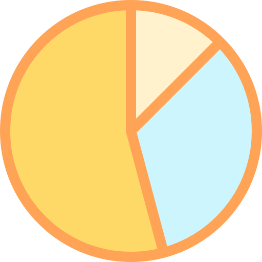 円グラフ Detailed color Lineal color icon