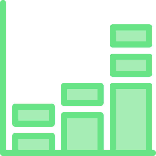gráfico de barras Detailed color Lineal color icono