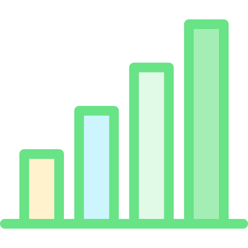 Bar chart Detailed color Lineal color icon