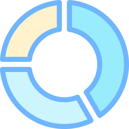cirkeldiagram Detailed color Lineal color icoon