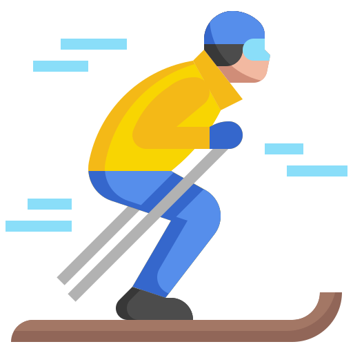 narciarstwo Generic Flat ikona