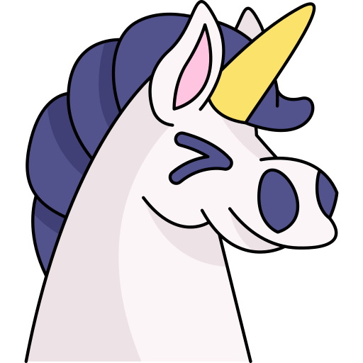 Unicorn Generic Thin Outline Color icon