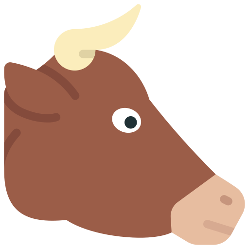 Cow Juicy Fish Flat icon