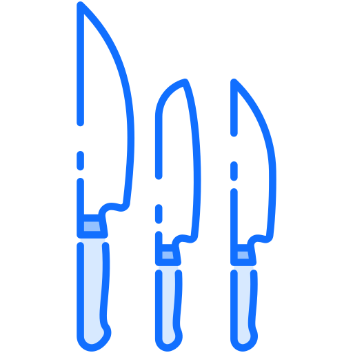 des couteaux Generic Blue Icône