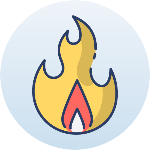 Fire flame Generic Circular icon